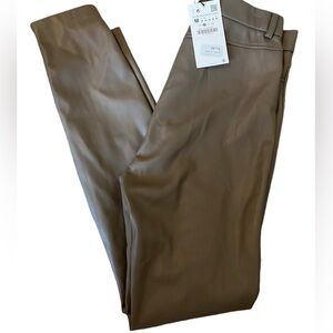 Zara Faux Leather Skinny Legging New